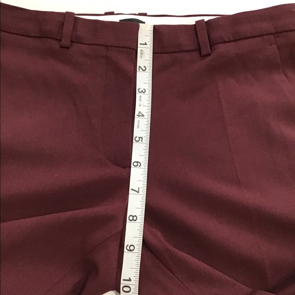 Theory Burgundy Demitria Good Wool Mid Rise Pants New With Tag 
Size 0 - Picture 10 of 14